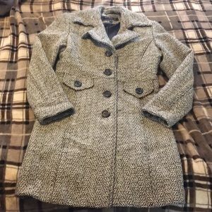 Black and White Pea Coat